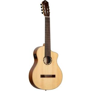 Ortega Guitars 7-snarige concert gitaar - Family Series Pro - elektrisch akoestisch - sparren en safele met satijnen afwerking, natuur - inclusief Gigbag (RCE133-7)