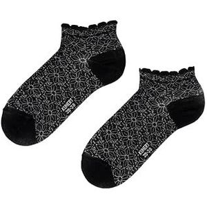 KUNERT Dames Sneaker Sokken Summer FLOWER Fashion Black 39-42, Black 0070, 39-42 EU