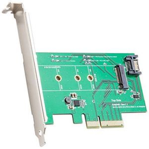 IOCrest SY-PEX50073 M.2 naar PCI-Express x4 SSD-adapterkaart met één SATA III-poort - groen, SY-PEX50073