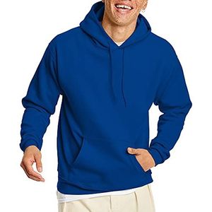 Hanes Heren Trui EcoSmart Hooded Sweatshirt, Deep Royal, S