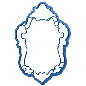 Cuticuter Vormen frame spiegel 2 uitstekers, kunststof, blauw, 8 x 7 x 1,5 cm
