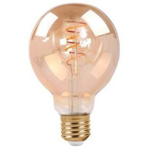 Homemania Gloeilamp, voor lamp, bal, bol, gloeilamp, amberkleurig glas, 4,5 x 4,5 x 7,5 cm