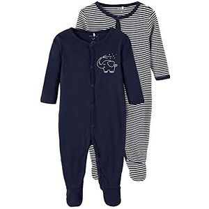NAME IT Baby pyjama NBNNIGHTSUIT dubbelpak, Dark Sapphire, 50 cm