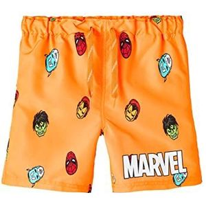 NAME IT Jongens Nkmmag Marvel zwemshorts Mar zwemshorts, orange pop, 140 cm