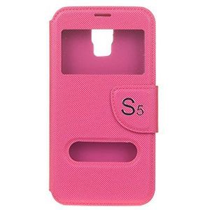 DAM DMJ032 Book Case voor Samsung Galaxy S5 roze