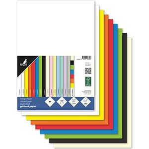 kangaro - K0043F415, gekleurd papier, kleurenmix, DIN A4-120 g/m², 100 stuks - knutselpapier DIY, 120 gram