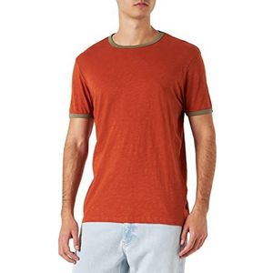 Springfield T-shirt met korte mouwen, contrasterende kleuren voor heren, Azul, S