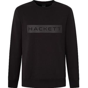 Hackett London Essential Sp Crew Sweatshirt voor heren, Zwart (zwart), XL