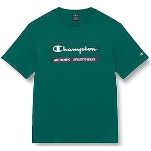 Champion Legacy Graphic Shop Authentic-S-s Crewneck T-shirt voor heren, Verde Scuro, M