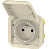 stopcontact - 2p+t - beige - componeerbaar - Legrand plexo 069828l