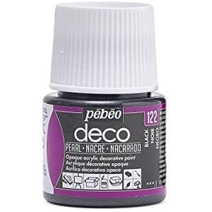 Pebeo Deco Pearl, zwart, 45 ml