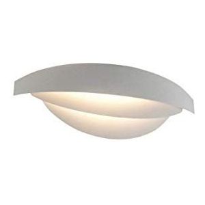 Homemania wandlamp masker kleur wit, metaal o-per woonkamer, keuken, slaapkamer, E27, 38 x 13 cm