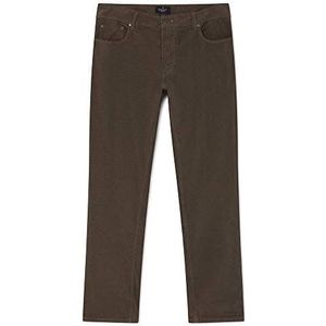 Hackett London Moleskin 5 Pkt rechte jeans voor heren, Bruin (Walnoot 876), 34W / 34L