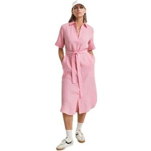 REG LINEN SS SHIRT DRESS, Geranium pink., 40