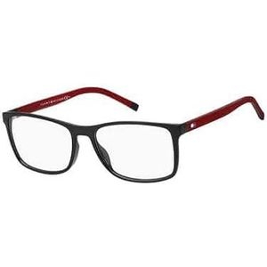 TOMMY HILFIGER bril voor heren, mat, zwart, rood, 55