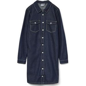 Vmjennie - Korte Jurk - Denim - Stonewash - Lange Mouwen - Regular Fit