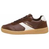 Marc O'Polo - Sneakers Laag - Donkerbruin/Wit - Leer - Flexibele Zool