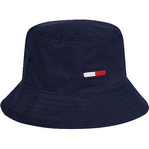 Tommy Hilfiger Heren vissershoed TH Flag Soft Bucket Hat, Twilight Navy, Eén maat