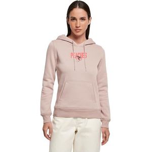 Miss Tee Dames hoodie Peaches Hoody, casual hoodie met print op de voorkant, regular fit, maten XS - 5XL, Duskroos, M