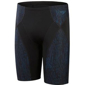 Speedo Heren End+ Max Compressie Jammer | Atletische pasvorm | Performance Fabric, Zwart/Donker Teal, 26