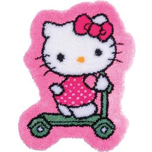 Vervaco Hello Kitty geknoopte punt modelleertapijt, ecru, ca. 55 x 75 cm