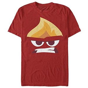 Pixar Unisex Inside Out-Angry Face Organic Short Sleeve T-Shirt, Rood, M, rood, M