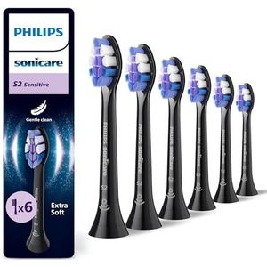 Philips - Sonicare S2 Sensitive - Têtes de Brosse de Rechange - Zwart - Lot van 6
