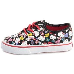 Vans Authentieke sneakers voor kinderen, uniseks, Hello Kitty Zwart Rood, 5.5 UK Child