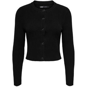 ONLY Onlkatia Ls Button Cardigan KNT gebreide jas voor dames, zwart, L