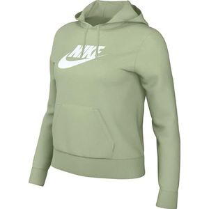 Nike DQ5775-343 W NSW Club FLC GX Std PO HDY Longsleeve Dames Honeydew/White Maat 2XL-T