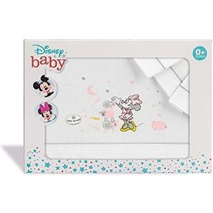 Amazon Disney Minnie Mouse beddengoedset voor mini-kinderbed, wit/grijs