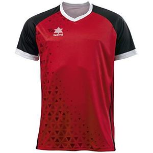 Luanvi Cardiff shirt, uniseks, kinderen, rood, zwart