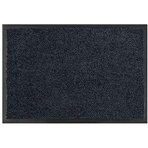 Hoogwaardige stofmat - deurmat binnen - 30° C wasbare deurmat - antislip loper - schoenenrek - gang - keuken - zwart 60x90 cm