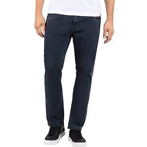 Timezone Heren Slim Eduardotz Jeans, Zwart Blauw Wassen, 36W x 32L