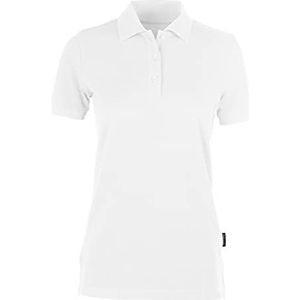 HRM Dames Zware Polo, Wit, Maat XL I Premium Dames Poloshirt Gemaakt van 100% Katoen I Basic Polo Shirt Wasbaar tot 60°C I Hoogwaardige & Duurzame Dameskleding I Werkkleding
