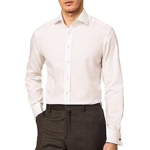 Hackett London Pinpoint Dc formeel overhemd voor heren, Wit (wit), 16.7