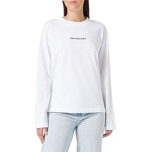 Calvin Klein Jeans L/S Gebreide Tops Helder Wit, Helder Wit, XS