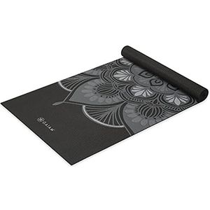 Gaiam Yogamat - klassieke 4 mm print dikke antislip oefening en fitnessmat voor alle soorten yoga, pilates en vloertrainingen (68 ""x 24"" x 4 mm) - Mystic Ink