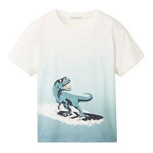 TOM TAILOR T-shirt voor jongens, 35528 - Gradient Surfing Dino Design, 104/110 cm