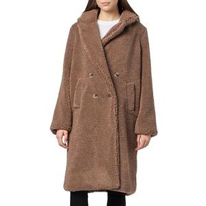Vila Dames Vilydia L/S Coat/Su lange jas, bruin, 40