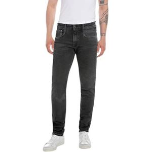 Replay Anbass Hyperflex Original Slim Fit Jeans voor heren, 099 Black Delavè, 30W x 34L