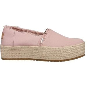 TOMS Dames Valencia Loafer Flat, Ballet roze canvas, 9 UK, Ballet Roze Canvas, 42.5 EU