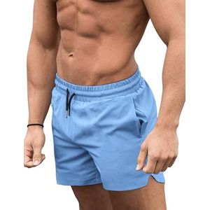 COOFANDY Zwembroek voor heren, Quick Dry Boardshorts, badmode, badpak, 3 - hemelsblauw, klein
