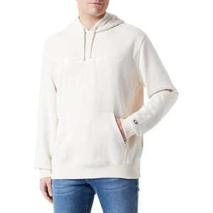 Champion Legacy Icons Tonal Logo Heavy Spring Terry Sweatshirt met capuchon voor heren, Gebroken wit, XL