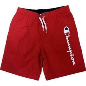 Champion Legacy Icons Strandshorts B - Crinkle Taslon Contrast Logo Shorts, rood, 9-10 jaar kinderen en jongens SS24, Rood, 9-10 Jaar