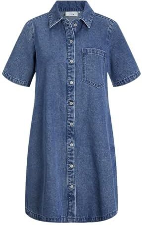 Denim Jurk - Stonewash - Katoen/Polyester/Viscose - Regular Fit