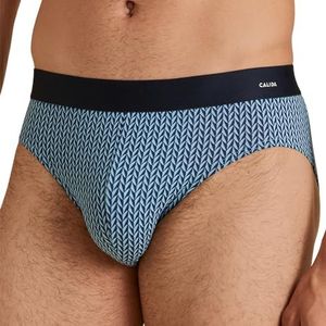 CALIDA Herenslip met katoenen code design, Cascade Blue, 58-60