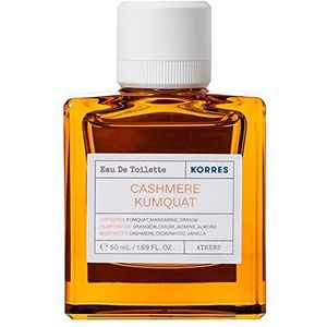 KORRES Cashmere Kumquat Eau de Toilette voor dames, oosterse, bloemengeur met oranjebloesem en kasjmier geur, veganistisch, 50 ml