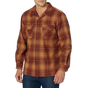 Pendleton Heren Board Classic Fit Lange Mouwen Wollen Shirt Knop, Goud/Roest Ombre, XXL