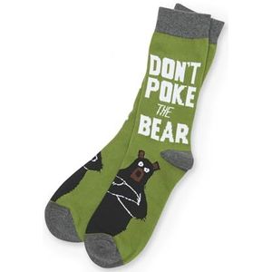 Little Blue House Bedrukte herensokken, Don't Poke the Bear, eenheidsmaat, de beer niet, One size